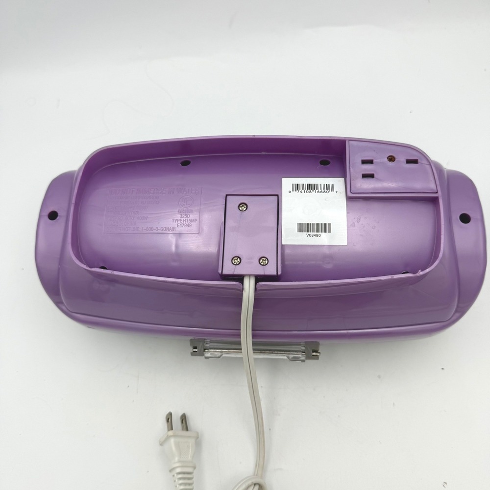 Conair Ion Shine Hair Setter Women Purple 12 Flocked Rollers Metal Clips - Picture 8 of 10